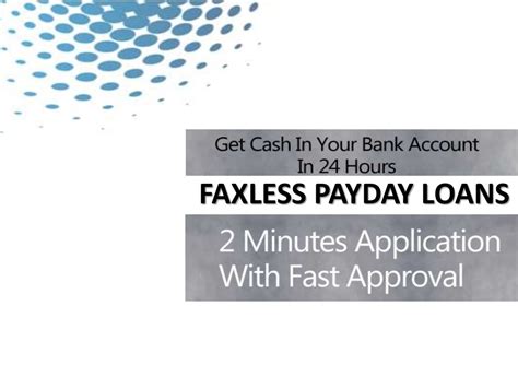 Easy Payday Loan Faxless
